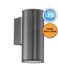 Eglo Lighting - Riga - 94102 - LED Anthracite IP44 Outdoor Wall Washer Light