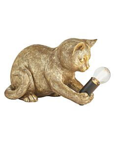 Endon Lighting - Kitten - 107389 - Vintage Gold Black Table Lamp