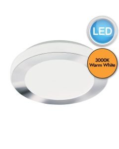 Eglo Lighting - LED Carpi - 95282 - LED White Chrome 3 Light IP44 Bathroom Ceiling Flush Light