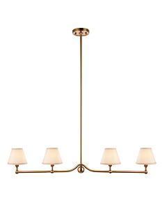 Endon Lighting - Santiago - 115002 - Aged Brass Vintage White 4 Light Bar Ceiling Pendant Light