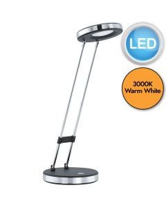 Eglo Lighting - Gexo - 93076 - LED Black Chrome Task Table Lamp