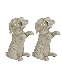 Set of 2 Rufus - Natural Dog Table Lamps