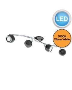 Eglo Lighting - Bimeda - 31008 - LED Black Nickel Chrome 4 Light Ceiling Spotlight