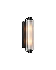 Nordlux - Nimal Double - 2310521003 - Black Clear Glass IP44 Bathroom Wall Light