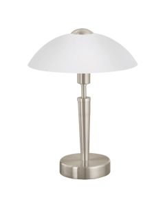 Eglo Lighting - Solo 1 - 85104 - Satin Nickel White Glass Touch Table Lamp