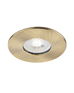Saxby Lighting - Saxby ShieldONE 75 - 109806 & 113308 - Antique Brass IP65 Fixed Bathroom Recessed Fire Rated Ceiling Downlight