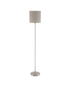 Eglo Lighting - Pasteri - 95167 - Satin Nickel Taupe Floor Lamp