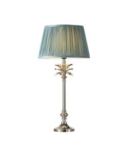 Endon Lighting - Leaf - 91229 - Nickel Fir Table Lamp With Shade