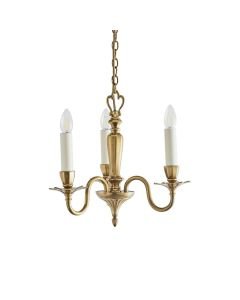 Interiors 1900 - Asquith - ABY1002P3 - Solid Brass Ivory 3 Light Chandelier