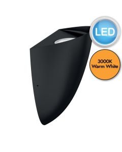 Elstead Lighting - Vendela - VENDELA - LED Black Clear IP65 Outdoor Wall Washer Light