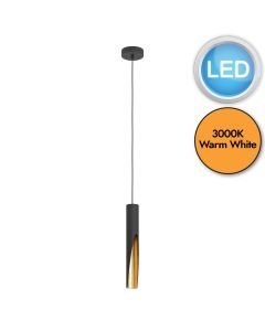 Eglo Lighting - Barbotto - 900872 - LED Black Gold Ceiling Pendant Light