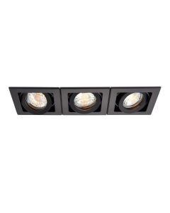 Saxby Lighting - Xeno - 94797 - Black 3 Light Recessed Ceiling Downlight
