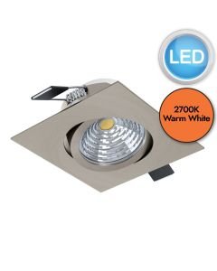 Eglo Lighting - Saliceto - 98304 - LED Satin Nickel Recessed Ceiling Downlight