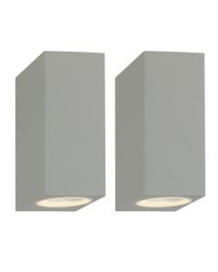 Set of 2 Falmouth - Grey Up Down Outdoor IP44 Wall Lights