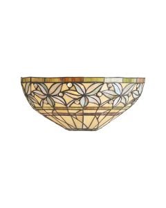 Interiors 1900 - Ashtead - 63917 - Black Tiffany Glass Wall Washer Light