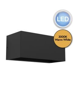 Eglo Lighting - Lesmo - 900292 - LED Black Clear Glass 4 Light IP44 Outdoor Wall Washer Light