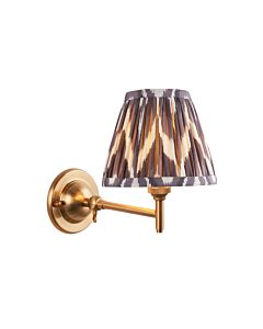 Endon Lighting - Dome Fold & Zigzag 16cm - 115639 - Aged Brass Grey Wall Light