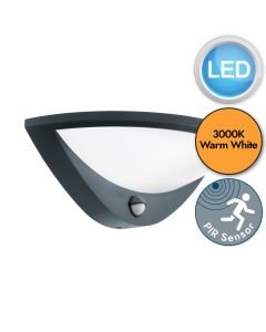 Eglo Lighting - Belcreda - 97312 - LED Anthracite White IP44 Outdoor Sensor Wall Light