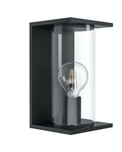 Eglo Lighting - Cascinetta - 98713 - Black Clear Glass IP54 Outdoor Wall Light