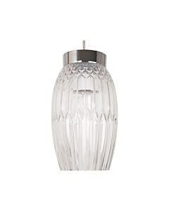 Facet - Chrome with Clear Faceted Glass Pendant Shade