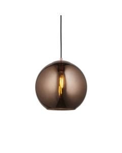 Endon Lighting - Boli - 102930 - Copper Glass Black Ceiling Pendant Light