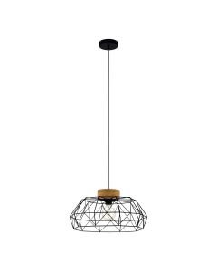 Eglo Lighting - Padstow - 43364 - Black Wood Ceiling Pendant Light