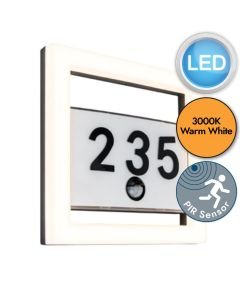Lutec - Alice - 5194302118 - LED Dark Grey Opal IP44 Outdoor Sensor Wall Light