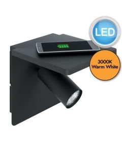 Eglo Lighting - Ciglie - 98263 - LED Black Plug In Reading Wall Light