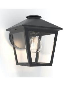 Lutec - Zago - 5294502012 - Black Clear Glass IP44 Outdoor Wall Light