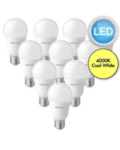 10 x 9.6W LED E27 Light Bulbs - Cool White