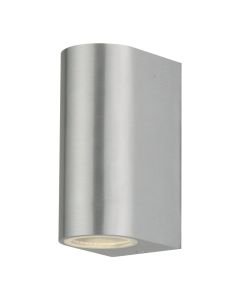 Drayton - Brushed Aluminium Outdoor Twin Wall Light