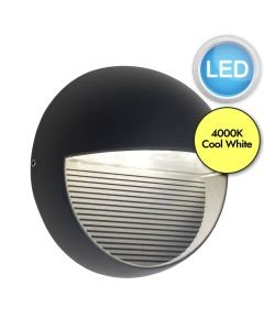 Lutec - Radius - 5186502118 - LED Dark Grey Clear IP54 Outdoor Wall Washer Light