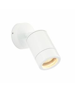 Saxby Lighting - Odyssey - St5010W - White Clear Glass IP65 Outdoor Wall Spotlight