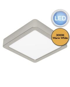 Eglo Lighting - Fueva 5 - 900593 - LED Satin Nickel White Flush Ceiling Light