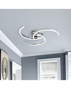 Curve - Chrome LED Flush Ceiling Light