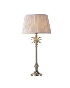Endon Lighting - Leaf - 91227 - Nickel Dusky Pink Table Lamp With Shade
