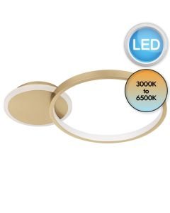 Eglo Lighting - Gafares - 900423 - LED Gold White Flush Ceiling Light