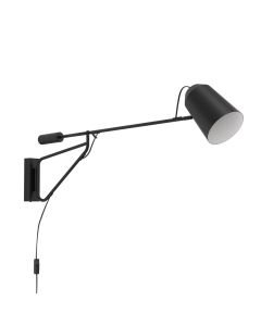Eglo Lighting - Loreto 1 - 900614 - Black White Plug In Reading Wall Light