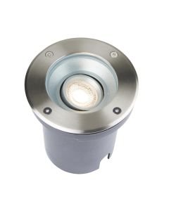 Saxby Lighting - Pillar - 99550 - Stainless Steel Clear Glass IP67 Round Outdoor Ground Light