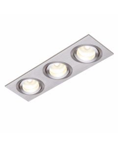 Saxby Lighting - Tetra - 52405 - Brushed Aluminium 3 Light Recessed Ceiling Downlight