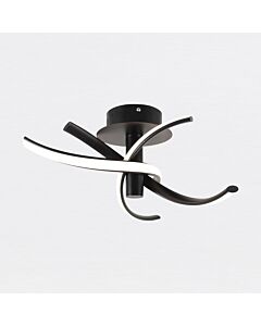 Matt Black LED Twist Ceiling Light