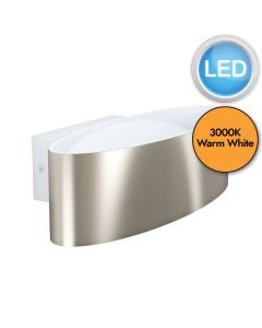 Eglo Lighting - Maccacari - 98543 - LED White Satin Nickel Clear Wall Washer Light