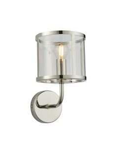 Endon Lighting - Hopton - 106003 - Nickel Clear Glass Wall Light