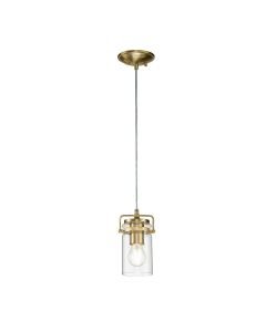 Kichler Lighting - Brinley - KL-BRINLEY-MP-BB - Brushed Brass Clear Glass Ceiling Pendant Light