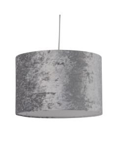 Grey Crushed Velvet 30cm Pendant Lightshade