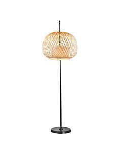 Nordlux - Hisoka - 2212454060 - Black Natural Bamboo Floor Lamp