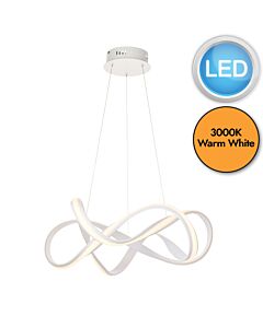 Endon Lighting - Synergy - 81893 - LED White Ceiling Pendant Light