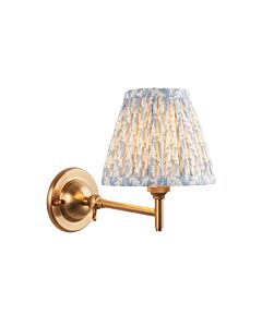 Endon Lighting - Dome Fold & Leaf 16cm - 115642 - Aged Brass Blue Wall Light