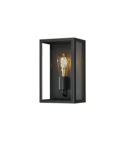 Konstsmide - Carpi - 7347-750 - Black IP44 Outdoor Half Lantern Wall Light