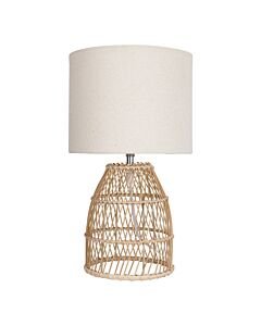 Bamboo - Natural Bamboo 36cm Table Lamp With Fabric Shade